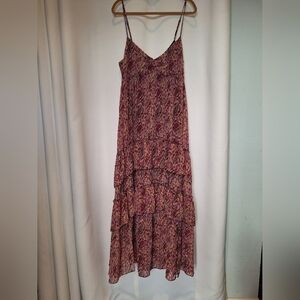 Bar III Python Haze Spaghetti Strap Maxi Dress Size L
